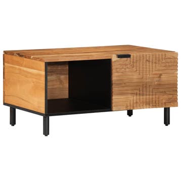 vidaXL Salontafel 80x50x40 cm Massief Acaciahout, Verzenden, Nieuw