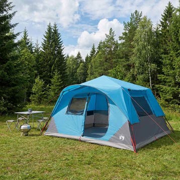 vidaXL Directe Tent 10-persoons Blauw Polyester en Staal, Verzenden, Nieuw