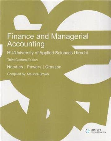Custom Finance & Managerial Accounting 3E 9781473754928, Verzenden, Needles Et Al