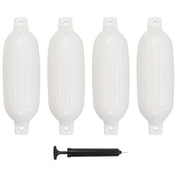 vidaXL Bootstootkussens 4 st 58,5x16,5 cm PVC wit, Verzenden