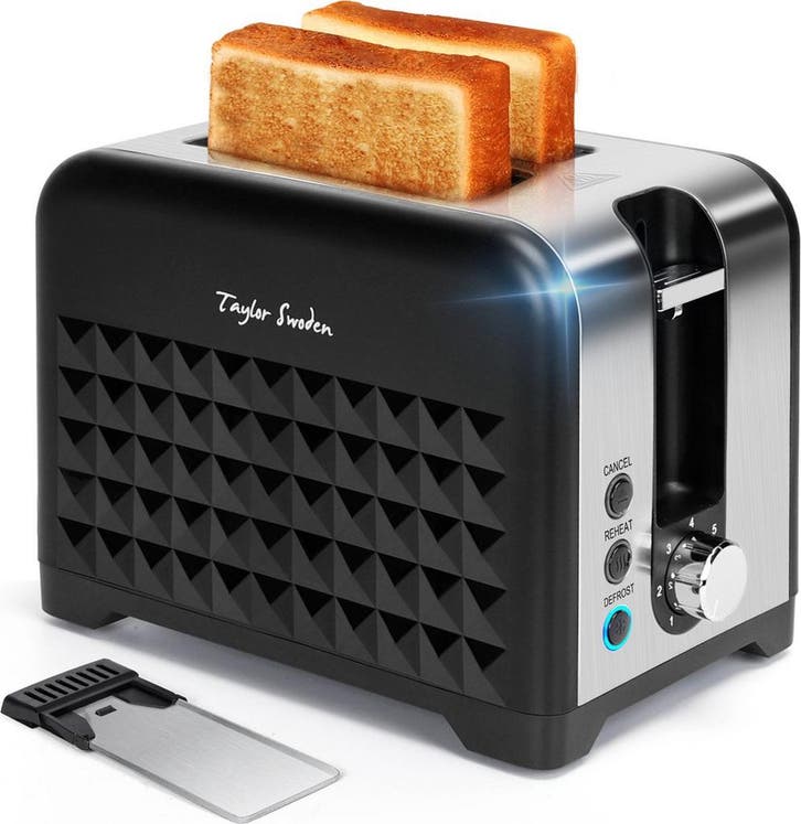 Broodrooster - Toaster - 2 sleuven - 930W - Zwart, Elektronische apparatuur, Broodroosters, Nieuw, Verzenden