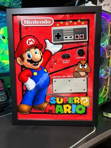 Nintendo - Nes - Quadro decorativo Super Mario con, Nieuw