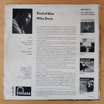 Miles Davis - Kind Of Blue - LP - Mono, Drukfout - 1961