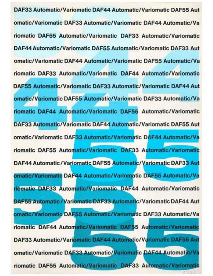 1970 DAF PROGRAMMA VARIOMATIC BROCHURE NEDERLANDS, Livres, Autos | Brochures & Magazines
