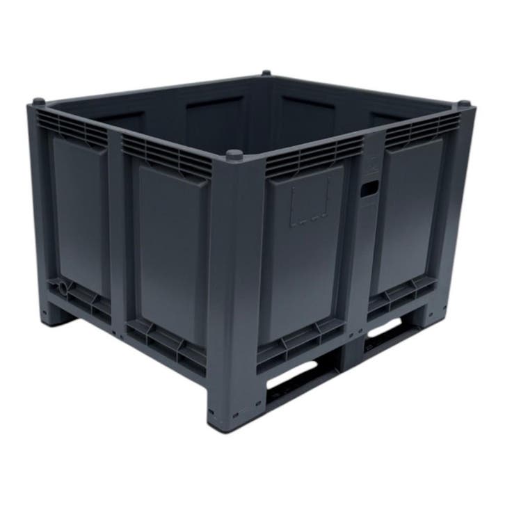 Kunststof palletbox PB010 nieuw zwart 1200 x 1000 x 830 mm, Bricolage & Construction, Casiers & Boîtes