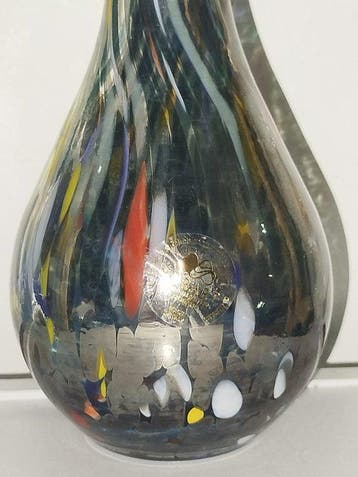 MURART - Vase - Glass - Murano - Inclusions, Decor, Rain -