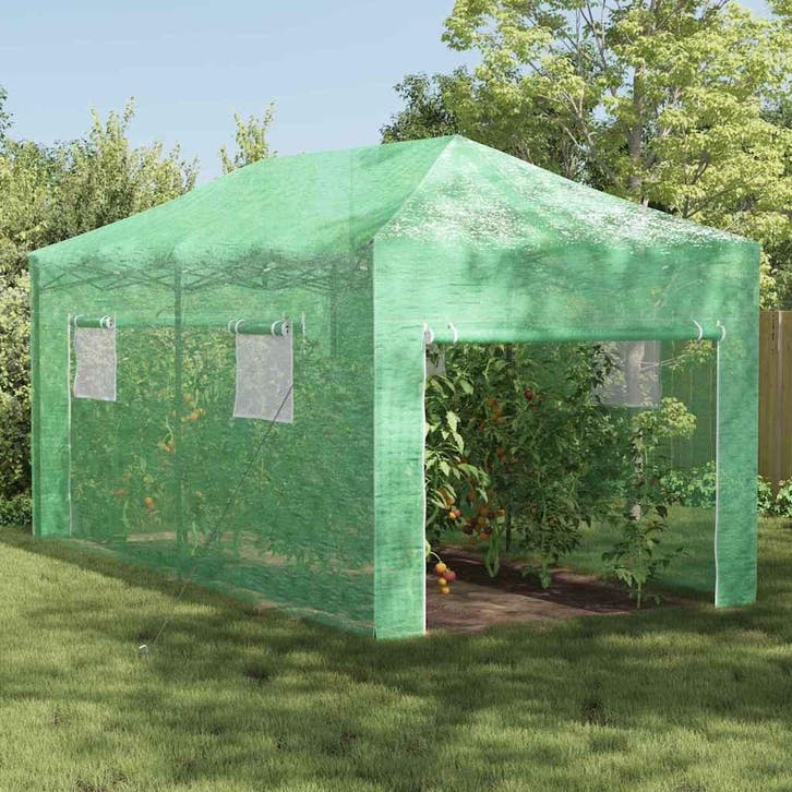 vidaXL Kas met Pop-up Frame met dak Groen 290 x 580 x 315 cm, Tuin en Terras, Kassen, Nieuw, Verzenden