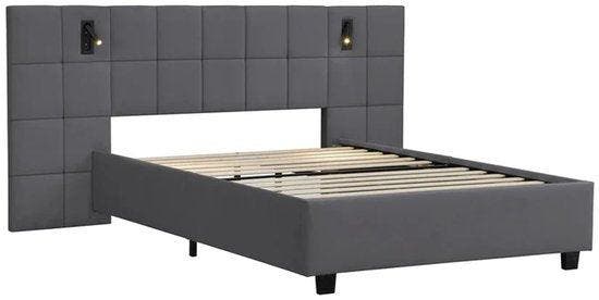2dekans | Juskys – Polsterbed Luzano – 140 x 200 cm –, Maison & Meubles, Chambre à coucher | Lits, Enlèvement ou Envoi