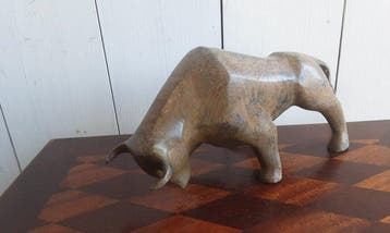 P. Chenet - Figure - Stier - 23 cm - Bronze, Antiquités & Art