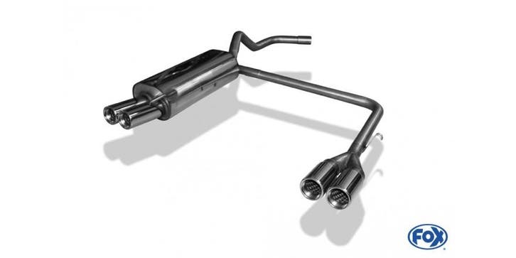 FOX VW Polo 6N einddemper uitgang rechts/links - 2x70 type 1, Autos : Pièces & Accessoires, Systèmes d'échappement, Envoi