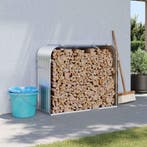 vidaXL Haardhoutopslag 120x45x100 cm gegalvaniseerd staal, Verzenden