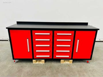 2x RTE - 7414 - Garagewerkbank 2230x650x1100mm 7414, Doe-het-zelf en Bouw, Gereedschap | Overige machines, Nieuw