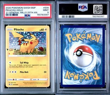 Pokémon - 1 Graded card - Pikachu SWSH039 Foil, Promo card -, Nieuw