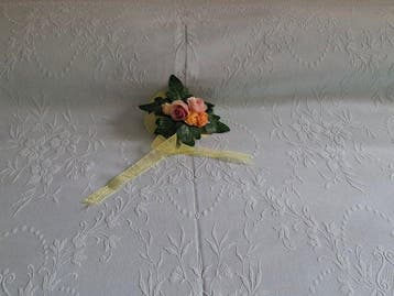 Prachtige bedsprei van Engels brokaat, met een fijn patroon., Antiek en Kunst