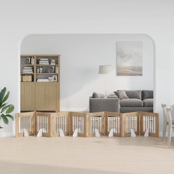 vidaXL Opvouwbaar hondenhekje met standaards 8 st Artisanaal, Verzenden