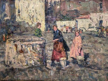 Alessandro Gallot (1879-1961) - Donne alla fonte, Antiquités & Art