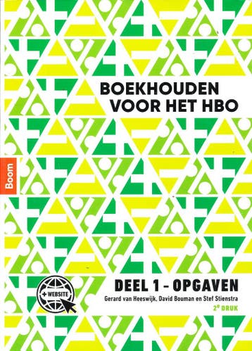 Boekhouden voor het HBO deel 1 Opgaven, Boeken, Verzenden, Nieuw