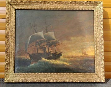 Austrian School (XIX), signed Hauser - La Tempesta e il