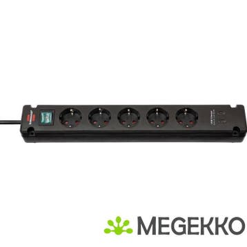 Bremounta stekkerdoos met 2 USB C laadaansluitingen 5x zwart, Verzenden, Nieuw