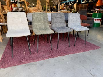 Javea eetkamerstoel, vier kleuren (nieuw, outlet), Nieuw, Stof