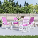 vidaXL Stoelkussens 4 st hoge rug oxford stof roze, Verzenden, Nieuw