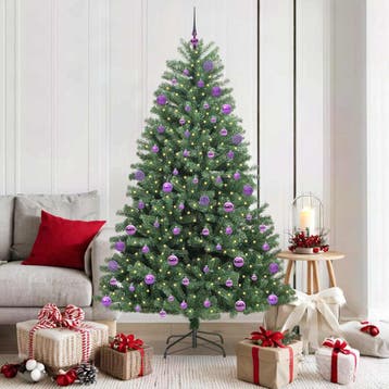 vidaXL Kunstmatige Hinged Kerstboom Groen 180 cm PVC en, Verzenden, Nieuw