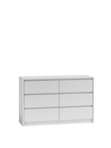 Ladekast 120cm  6 lades  wit (Slaapkamer), Verzenden