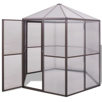 vidaXL Tuinkas 240x211x232 aluminium, Verzenden, Nieuw