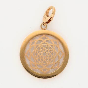 Pendentif - 18 carats Or rose - spinelle