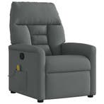vidaXL Massagestoel Donkergrijze Stof, Maison & Meubles, Fauteuils, Verzenden