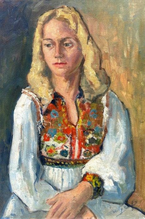 Willy Bleys (1909-1978) - Portret van Riny, Antiek en Kunst, Kunst | Schilderijen | Klassiek