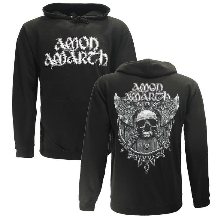 Amon Amarth Grey Skull Hoodie Trui - Officiële Merchandise, Vêtements | Hommes, Pulls & Vestes