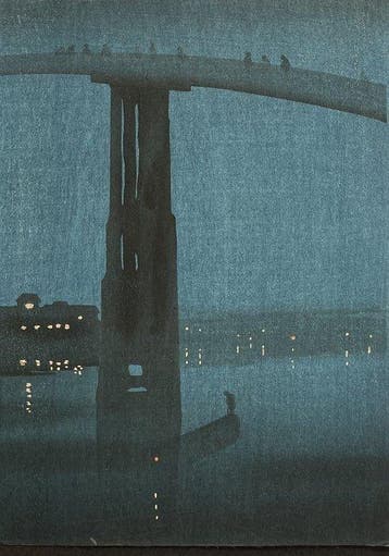 Night Bridge - Eijiro Kobayashi (1870-1946) - Japan (Zonder