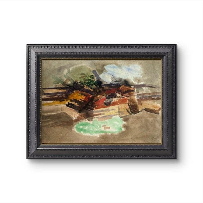 René Mels (1909-1977) - Aquarelle N° 5 (Automne), Antiek en Kunst, Kunst | Schilderijen | Modern