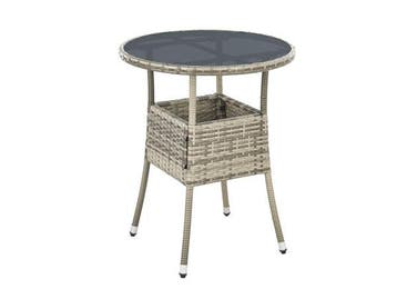 Veiling - Polyrotan Tuintafel / Bijzettafel / Balkontafel Yo, Gebruikt