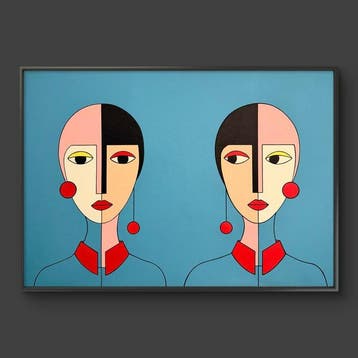 Marcel Mendez - Fragmented Face # 63 -XL- ( No reserve )