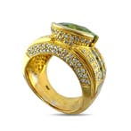 Bague - 18 carats Or jaune, Bague cocktail exclusive en or