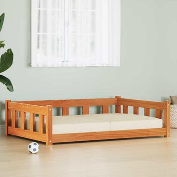 vidaXL Hondenbed Wasbruin 100 x 70 x 28 cm Massief, Verzenden, Nieuw
