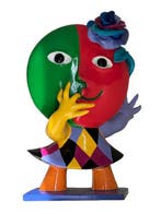 Juan García Ripollés (1932) - Sculpture, Chica de la rosa -
