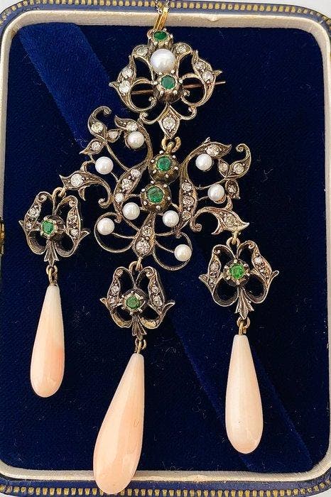 Sans prix de réserve - Collier - 18 carats Or jaune, Argent, Bijoux, Sacs & Beauté, Colliers