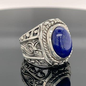 Argent - Bague - lapis-lazuli