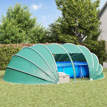 vidaXL Pool Tent Dome 640 x 432 x 205 cm 185T polyester met, Verzenden