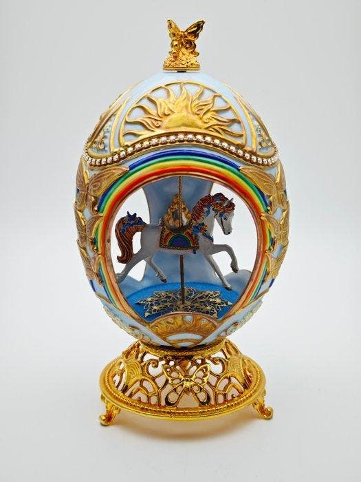 Fabergé ei - House of Fabergé Carrouselpaard Muziek-ei -, Antiquités & Art, Curiosités & Brocante