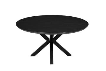 Salontafel Mangohout Tess Rond 70 Zwart, Huis en Inrichting, Verzenden, Rond, Nieuw, Industriële meubels