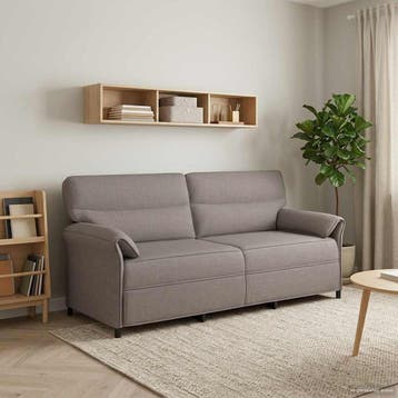 vidaXL 3-Zits Sofa Taupe 198 x 83 x 95 cm, Verzenden