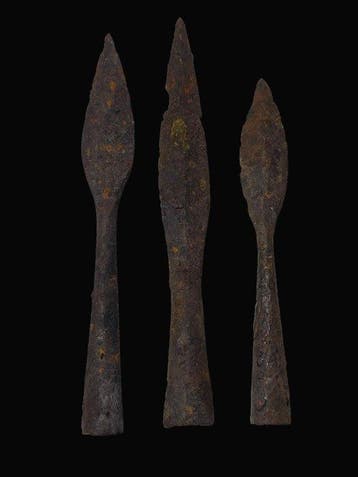 Vroeg-middeleeuws Verzameling van 3 Spearheads (Zonder