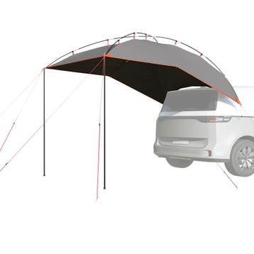 vidaXL Autotent waterdicht grijs en oranje, Verzenden