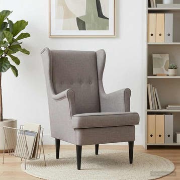 vidaXL Fauteuil Taupe Stof, Huis en Inrichting, Fauteuils, Verzenden, Nieuw