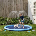 vidaXL Splashpad voor Kinderen en Honden Blauw Ø150 x 10 cm, Verzenden