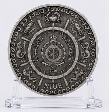 Niue. 2 Dollars 2026 – The Kraken – 1 oz Silver coin – Ag